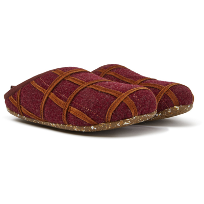 Camper Slippers For Women In Burgundy,brown
