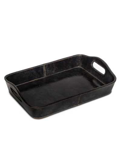 Regina Andrew Derby Parlor Leather Tray In Black
