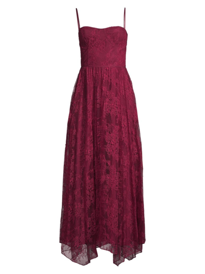 Donna Karan Women's Social Occasion Floral-lace Gown In Scarlet