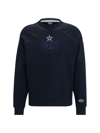 Hugo Boss Men's Boss X Nfl Cotton-blend Sweatshirt With Collaborative Branding In Cowboys Dark Blue