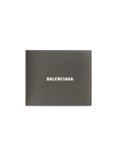 Balenciaga Men's Cash Square Folded Wallet In Kaki