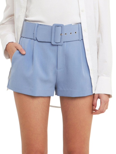 Endless Rose Belted Shorts In Blue