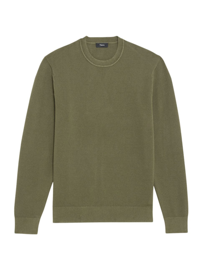 Theory Datter Stretch Textured Crewneck Jumper In Uniform