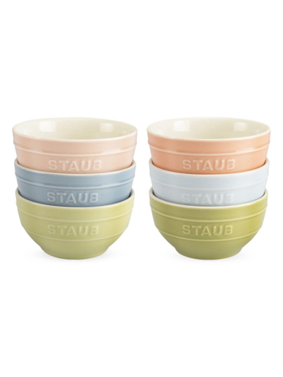 Staub Macaron Ceramic 6-piece Small Universal Bowl Set In Multi