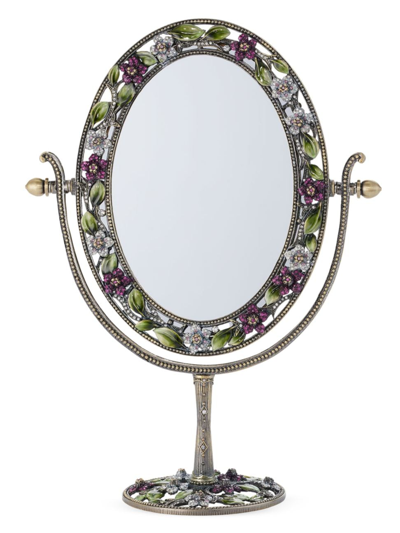 Olivia Riegel Sophie Oval Magnified Standing Mirror In Green Pink