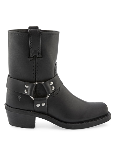 Frye Harness 8r Leather Booties In Black