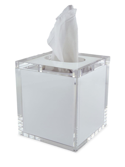 Tizo Lucite Tissue Box Cover In White