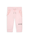 GIVENCHY BABY GIRL'S & LITTLE GIRL'S LOGO FLOUNCE TRACK SUIT PANTS
