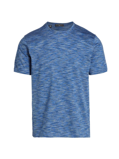 Saks Fifth Avenue Men's Slim-fit Space-dye Crewneck T-shirt In Blue