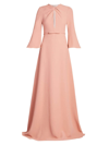 GIAMBATTISTA VALLI WOMEN'S BOW-EMBELLISHED CUT-OUT GOWN