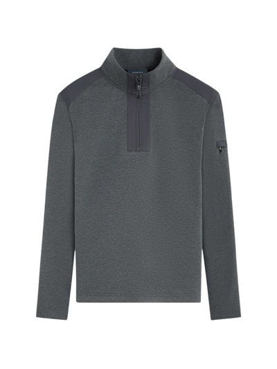 Bugatchi Men's Quarter-zip Long-sleeve Jumper In Anthracite