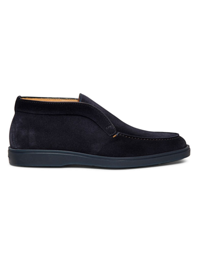 Santoni Men's Detroit Laceless Slip On Chukka Boots In Blue