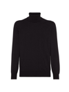 Brunello Cucinelli Men's Cashmere Turtleneck Sweater In Black