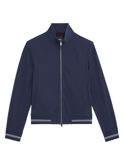 Theory Marco Precision Ponte Full Zip Jacket In Baltic
