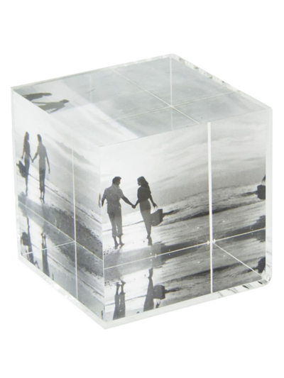 Tizo Clear Lucite Cube Paperweight Frame