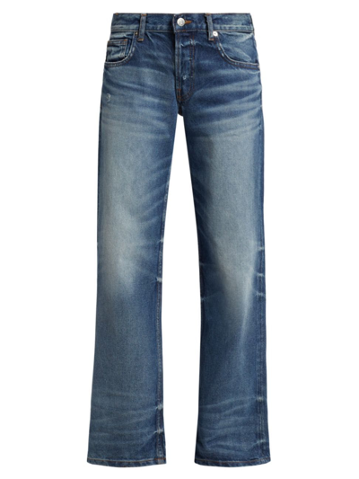 Eb Denim Women's Low-rise Straight-leg Jeans In Blue