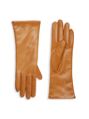 Saks Fifth Avenue Women's Collection Cashmere-lined Leather Gloves In Cognac