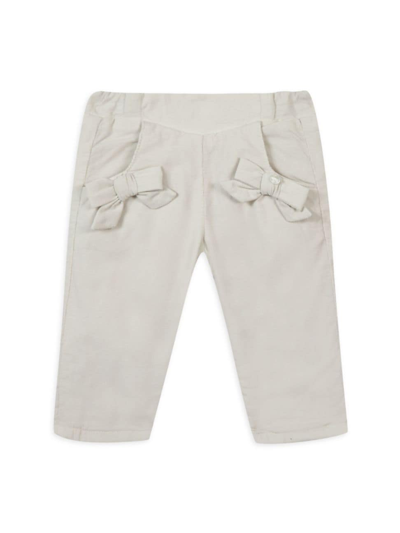 Tartine Et Chocolat Baby Girl's & Little Girl's Bow-accented Corduroy Pants In Taupe