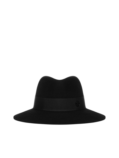 Maison Michel Kate Fedora Hat In Black