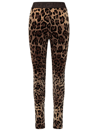 Dolce & Gabbana Leggings In Brown