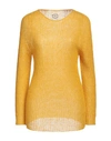 Pink Memories Woman Sweater Marigold Size 6 Acrylic, Mohair Wool, Polyamide, Wool In Yellow
