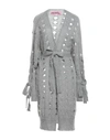 Pink Memories Woman Cardigan Grey Size 4 Acrylic, Mohair Wool, Polyamide, Wool