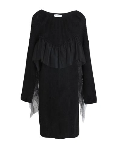 Gaelle Paris Gaëlle Paris Woman Mini Dress Black Size 2 Acrylic, Wool, Viscose, Alpaca Wool