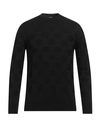 +39 Masq Man Sweater Black Size 38 Merino Wool