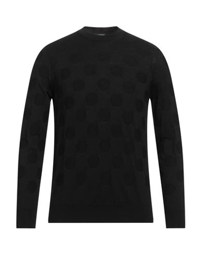 +39 Masq Man Sweater Black Size 38 Merino Wool