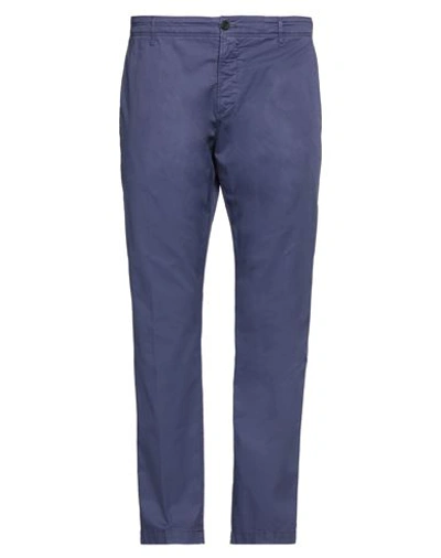 Dondup Man Pants Purple Size 34 Cotton, Elastane