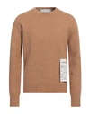 Amaranto Man Sweater Camel Size Xl Wool, Cashmere, Nylon In Beige