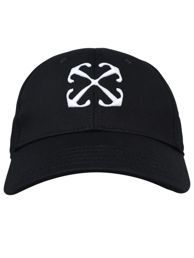 Off-white Baseball Cap With Arrows Embroidery In Black
