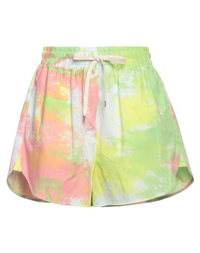 Vicolo Woman Shorts & Bermuda Shorts Acid Green Size S Cotton