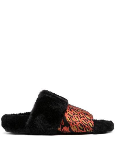 La Doublej Winter Jacquard Slides In Multi