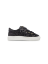 Andanines Glitter-embellished Low-top Sneakers In Black
