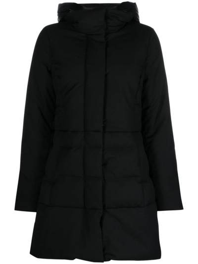 Woolrich Hooded Puffer Coat In Black