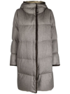 HERNO FAUX FUR-LINED QUILTED COAT