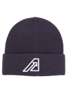 AUTRY LOGO-EMBROIDERED RIBBED-KNIT BEANIE
