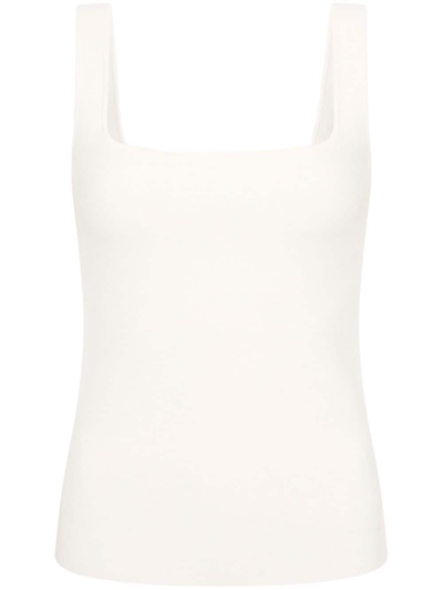 Rebecca Vallance -  Gaia Square Knit Camisole Ivory  - Size M In White