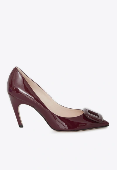 Roger Vivier Choc Buckle Pumps In Red