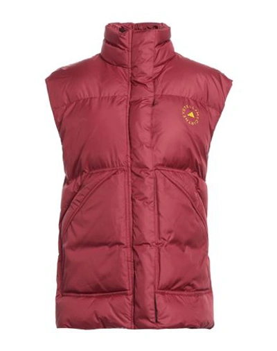 Adidas By Stella Mccartney Woman Down Jacket Garnet Size Xl Recycled Polyester In Red
