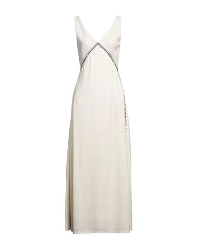 Chloé Woman Maxi Dress Ivory Size 6 Silk, Cotton, Wool In White