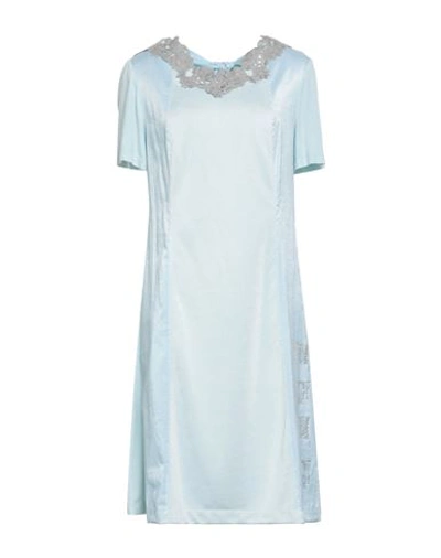 Elisa Cavaletti By Daniela Dallavalle Woman Midi Dress Sky Blue Size 6 Linen, Cotton, Elastane