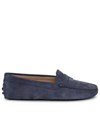 TOD'S TOD'S WOMAN TOD'S LIGHT BLUE SUEDE LOAFERS