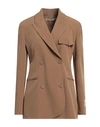 Hinnominate Woman Suit Jacket Camel Size M Polyester In Beige