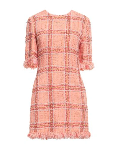 Elisabetta Franchi Woman Mini Dress Salmon Pink Size 6 Viscose, Polyamide