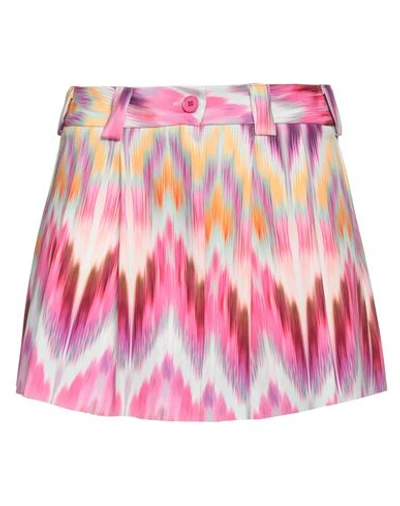 Vicolo Woman Mini Skirt Fuchsia Size L Acetate, Viscose In Pink