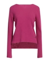 Twinset Woman Sweater Fuchsia Size Xs Wool, Cashmere In Pink