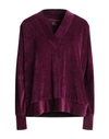 Majestic Filatures Woman Sweatshirt Mauve Size 3 Cotton, Modal, Elastane In Purple