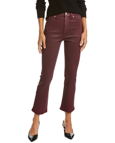 7 For All Mankind High-rise Slim Ryt Kick Flare Jean In Red